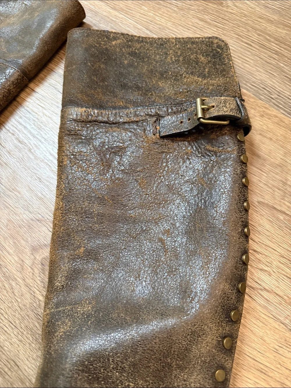 Tory Burch Distressed Brown Leather Riding Boots – Women’s Size 7.5